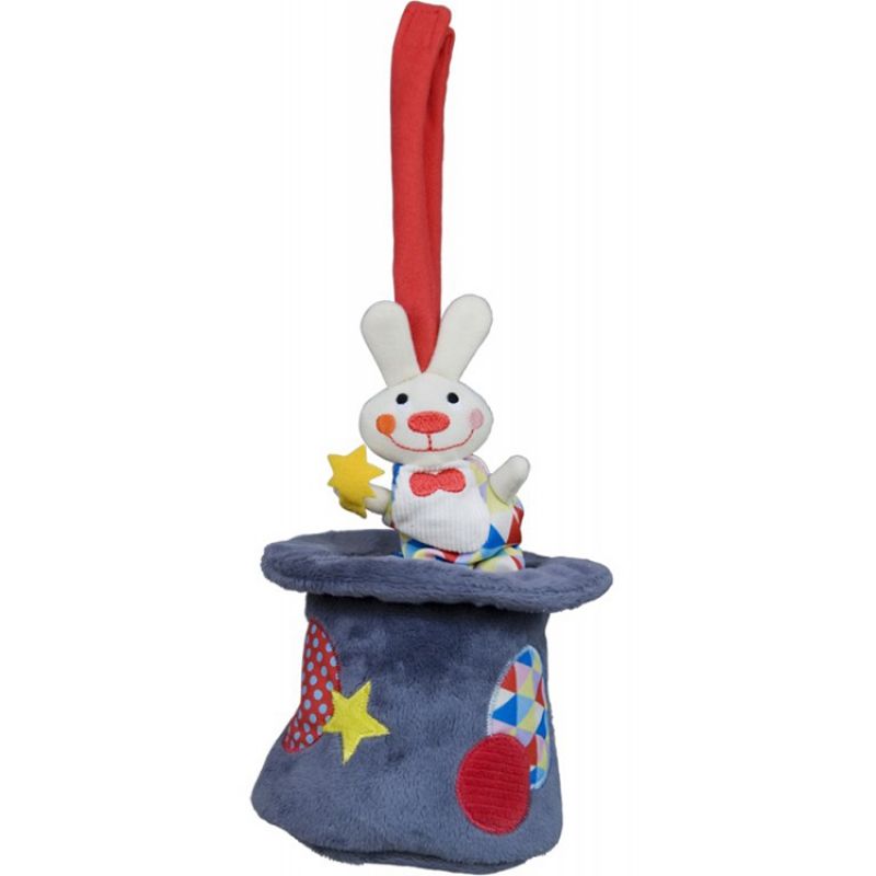 Peluche musicale à suspendre Ernesto le lapin Magic Circus (30 cm) Ebulobo