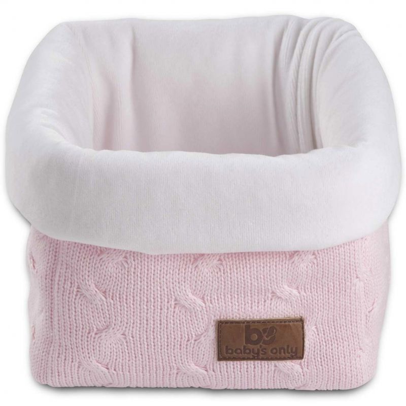 Panier de toilette Cable Uni rose (20 x 20 cm) Baby's Only