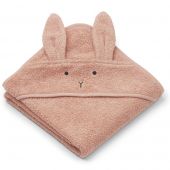 Cape de bain Albert Rabbit rose (70 x 70 cm)