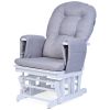 Fauteuil d'allaitement en hêtre Canva gris et repose pieds Childhome Produit 2