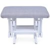 Fauteuil d'allaitement en hêtre Canva gris et repose pieds Childhome Produit 7