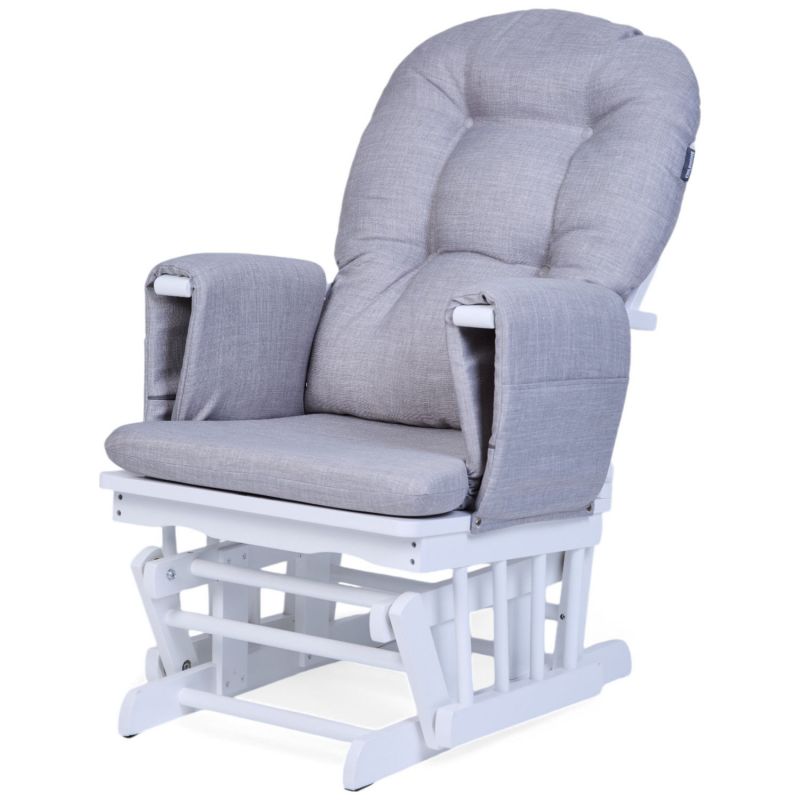 Fauteuil d'allaitement en hêtre Canva gris et repose pieds Childhome Produit 2