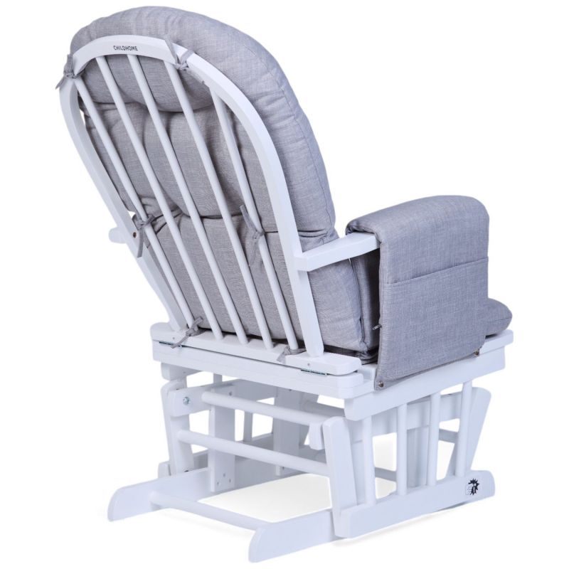 Fauteuil d'allaitement en hêtre Canva gris et repose pieds Childhome Produit 4