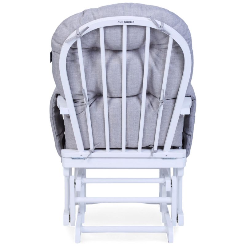 Fauteuil d'allaitement en hêtre Canva gris et repose pieds Childhome Produit 6