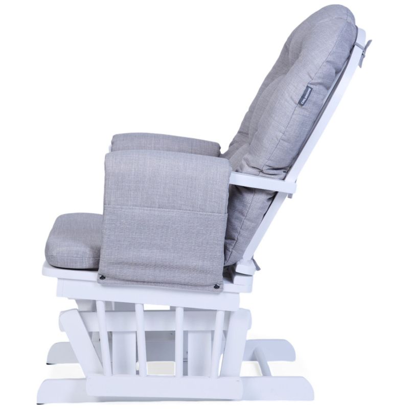 Fauteuil d'allaitement en hêtre Canva gris et repose pieds Childhome Produit 8