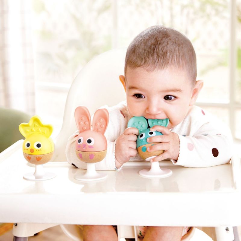 Lot de 3 hochets à ventouse Animaux Hape Ambiance 2