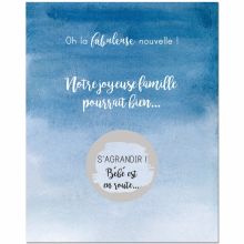 Lot de 5 cartes à gratter Annonce de grossesse Famille (8 x 10 cm)  par Les Boudeurs