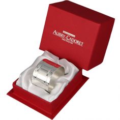 Rond de serviette Filets personnalisable (métal argenté) - Aubry-Cadoret