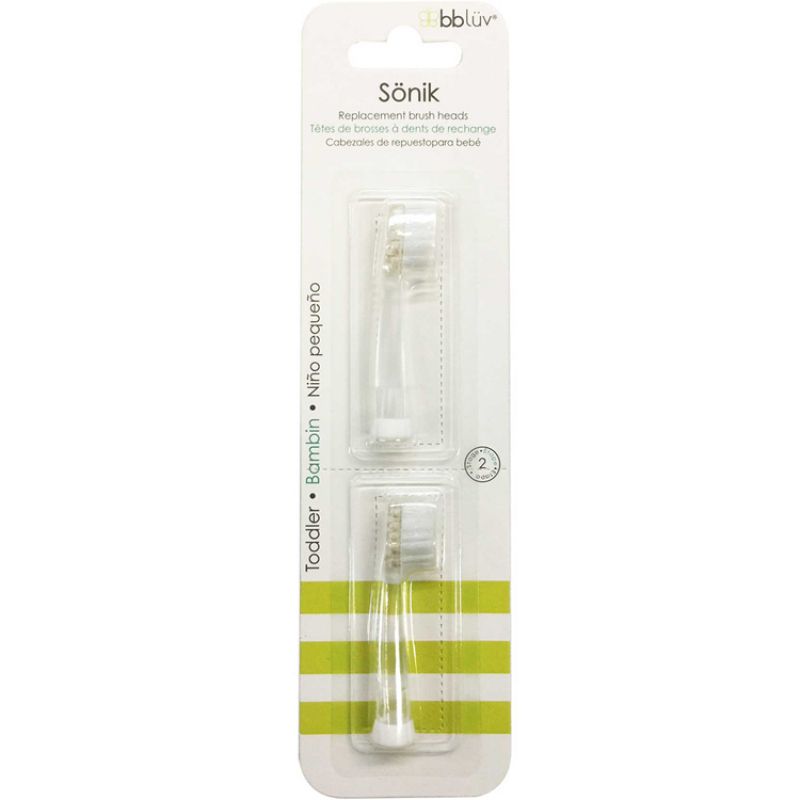 Lot de 2 têtes de brosses à dents de rechange Sönik (18-36 mois) BBLUV Produit 1 grande taille