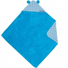 Couverture bébé à capuche P'tit Chou bleu  par BB & Co