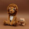 Peluche Graou le lion papa et bébé Cassonade (27 cm) Les Déglingos Ambiance 9