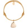Bracelet prénom coeur sur cordon personnalisable (plaqué or)  par Merci Maman