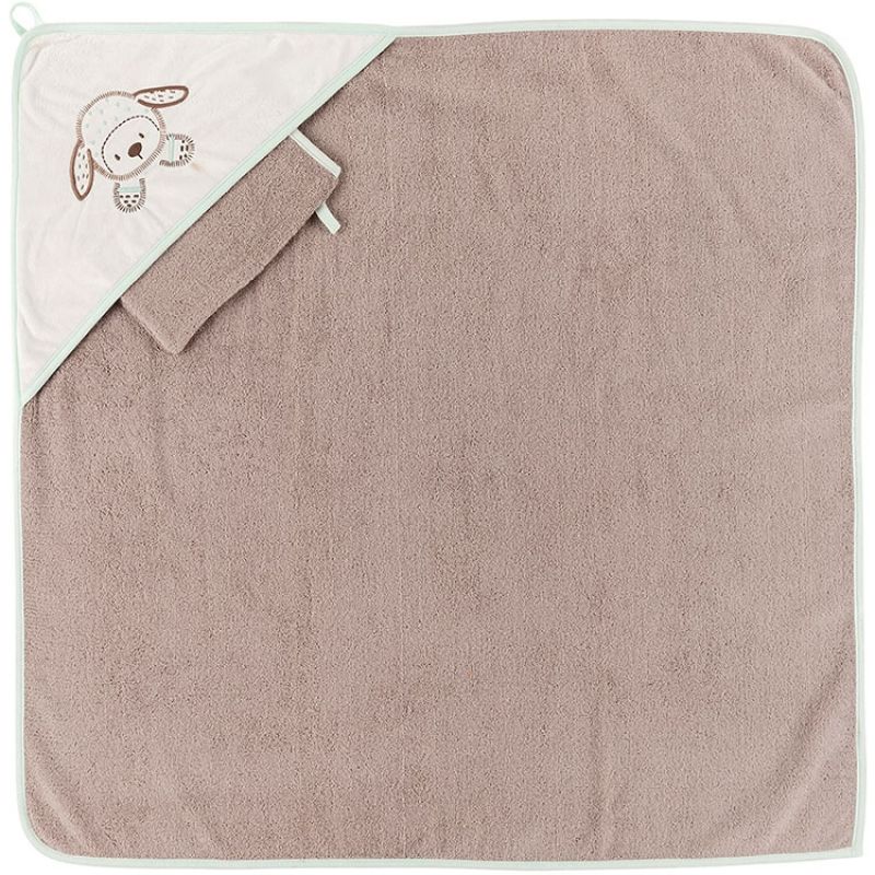 Cape de bain + gant Tim le mouton (75 x 75 cm) Nattou