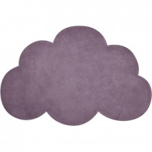 Tapis coton nuage prune (64 x 100 cm)  par Lilipinso