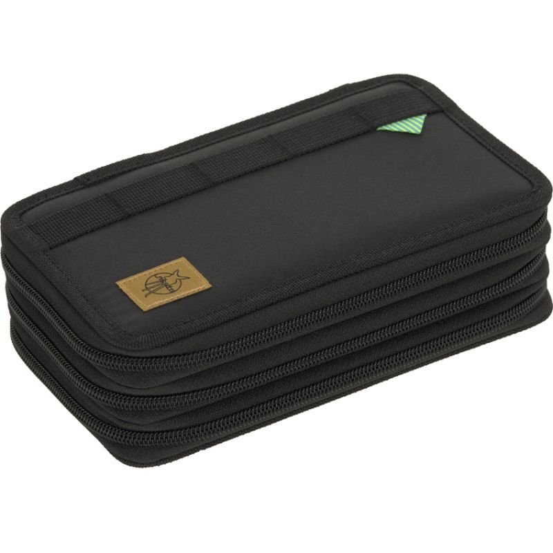 Trousse scolaire triple Unique noire Lässig
