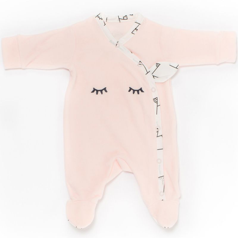 Pyjama chaud rose Lamamour (1 mois) Maison Nougatine
