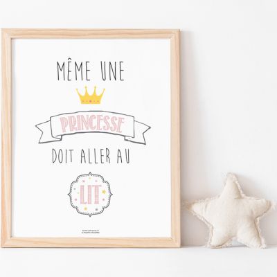 Affiche A3 Princesse La Poupette A Paillettes