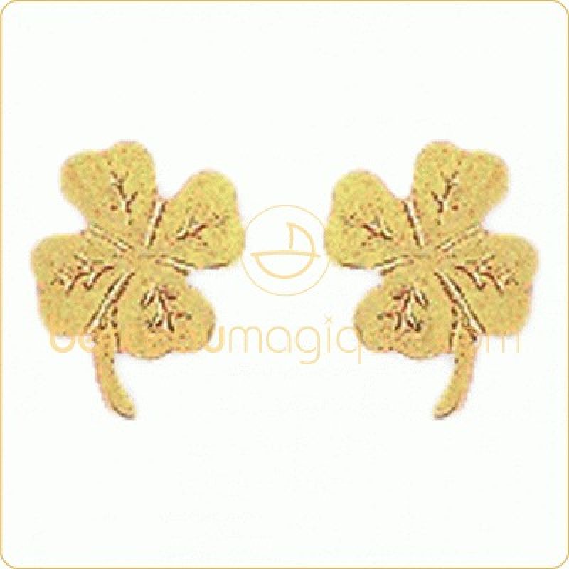 Boucles d'oreilles Trèfle (or jaune) Berceau magique bijoux