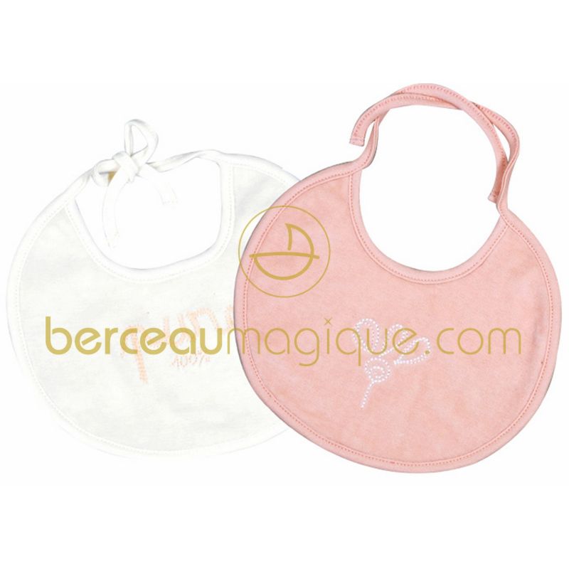 Set de 2 bavoirs Naturel by Kaloo (écru et pêche) Kaloo
