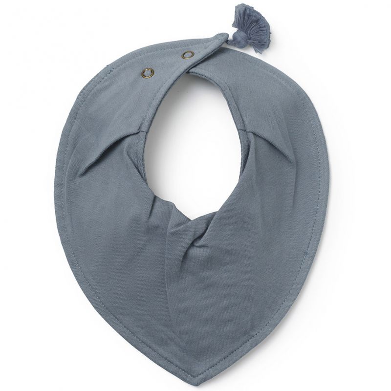 Bavoir bandana pompon Tender Blue Elodie Details