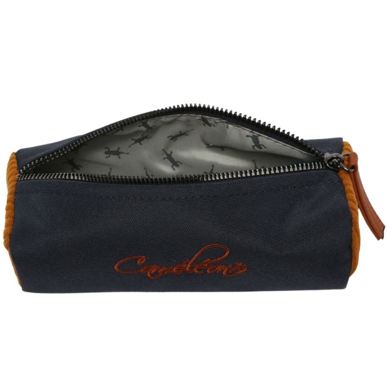 Trousse 1 compartiment Mustard Badges Caméléon Produit ouvert 3
