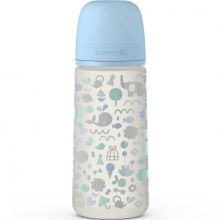 Biberon avec tétine symétrique SX PRO L Memories bleu (360 ml)  par Suavinex