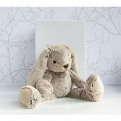 Coffret peluche Lapin Copains calins beige (50 cm)