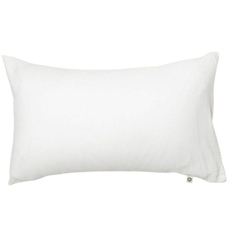Taie d'oreiller pur coton Blanc (40 x 60 cm) Kadolis Produit 1