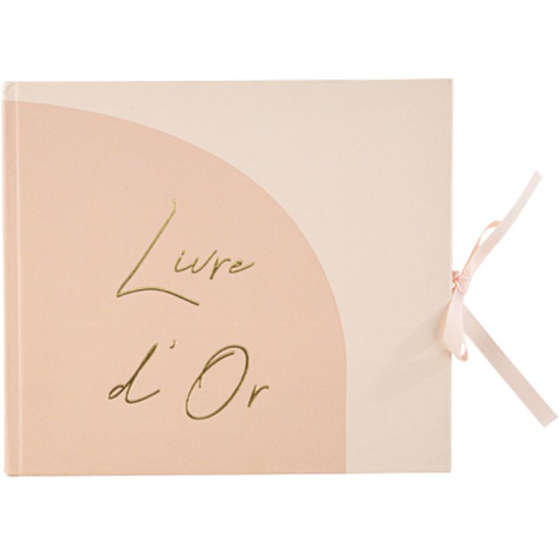 Livre d'or curve nude, blush et or (68 pages) Arty Fêtes Factory Produit 1 grande taille