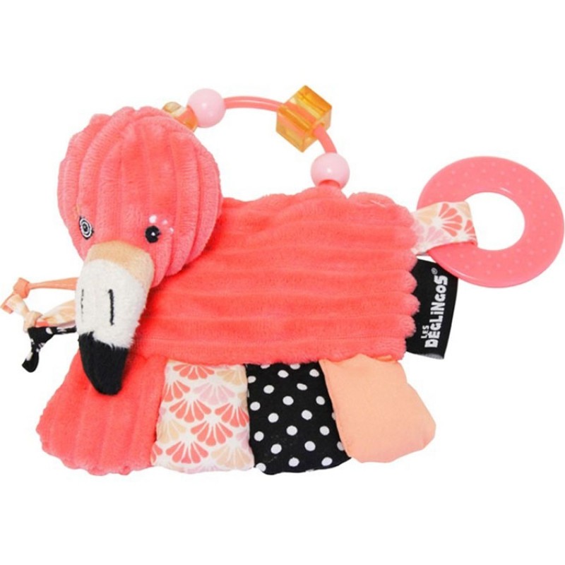 Hochet d'activités Flamingos le Flamant Rose Les Déglingos