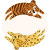 Tapis en coton Tigre et léopard (120 x 130 cm) - Lilipinso