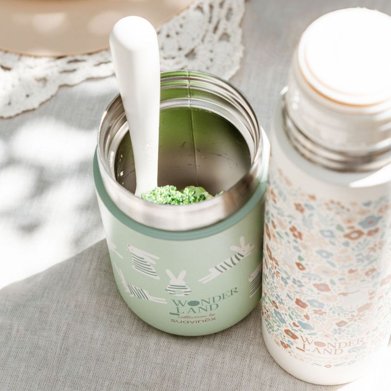 Pot isotherme Wonderland lapin vert (350 ml) Suavinex Ambiance 2