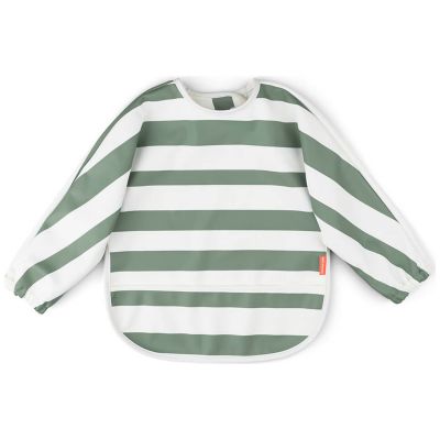 Bavoir à manches avec poche Stripes Vert