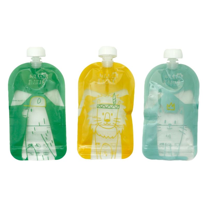 Lot de 15 gourdes réutilisables (150 ml) Badabulle Produit 1