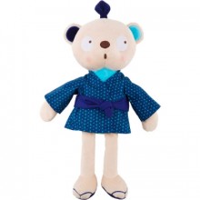 Peluche ours bleu Kimono (30 cm)  par Tuc Tuc