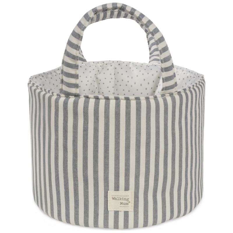 Panier de rangement Praliné Rayures Matcha Walking Mum Produit 1