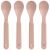 Variation Rose, violet, blanc du produit Lot de 4 cuillères en polypropylène et cellulose Tiny Team Chat de la marque Lässig 