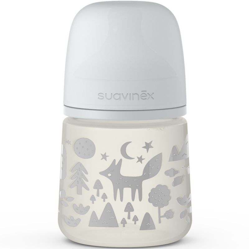 Biberon avec tétine symétrique SX PRO S renard gris (150 ml) Suavinex