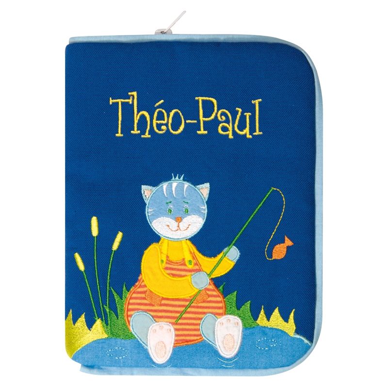 Protège carnet de santé Chaton Pêcheur (personnalisable) L'oiseau bateau