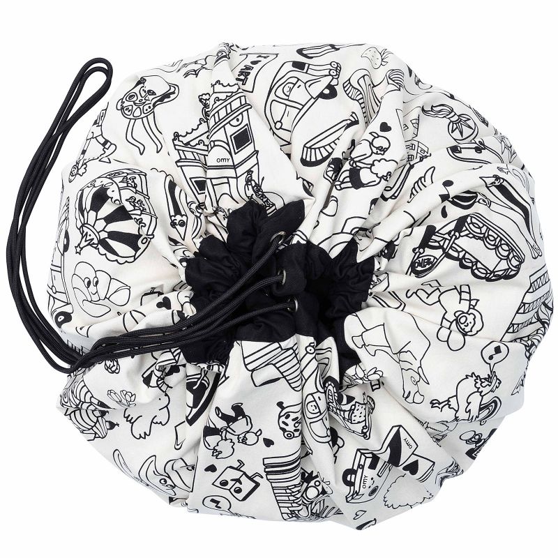 Sac à jouets 2 en 1 réversible Original Print Color your bag Omy Paris Play&Go Produit 3