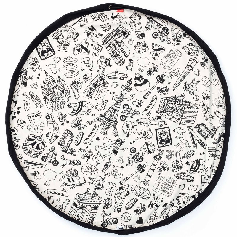 Sac à jouets 2 en 1 réversible Original Print Color your bag Omy Paris Play&Go Produit ouvert 4