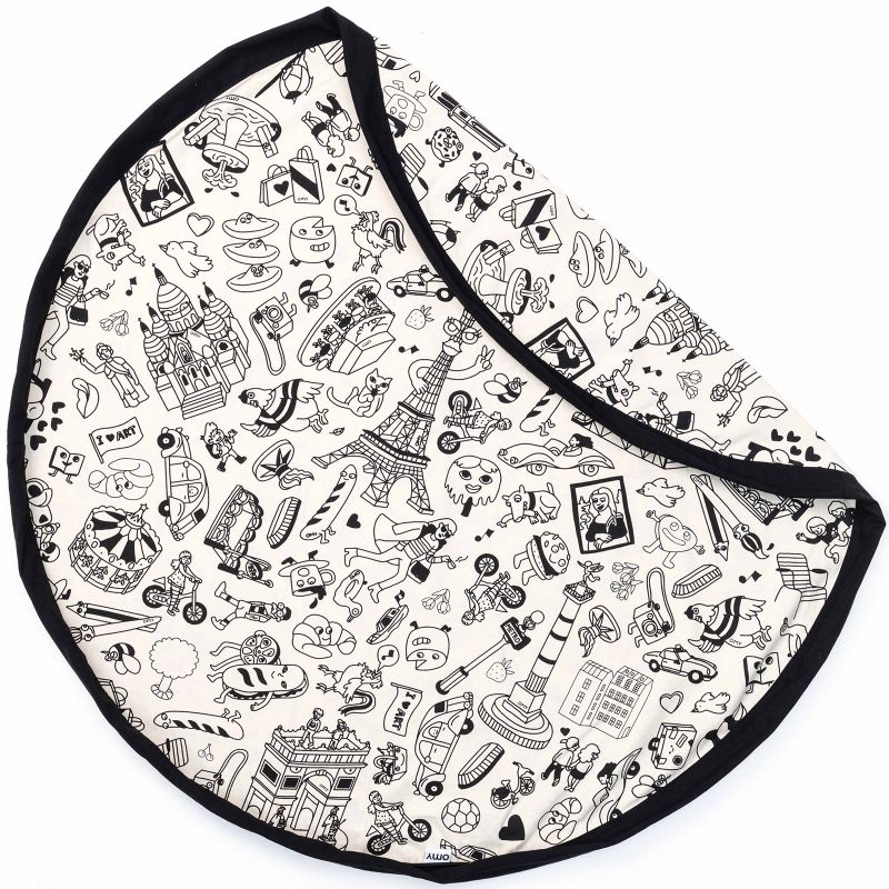 Sac à jouets 2 en 1 réversible Original Print Color your bag Omy Paris Play&Go Produit 7