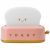 Variation Blanc, rose, doré du produit Veilleuse rechargeable Toaster Rose de la marque Mary's