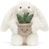 Peluche Lapin Cream avec plante (31 cm) Jellycat Produit 3