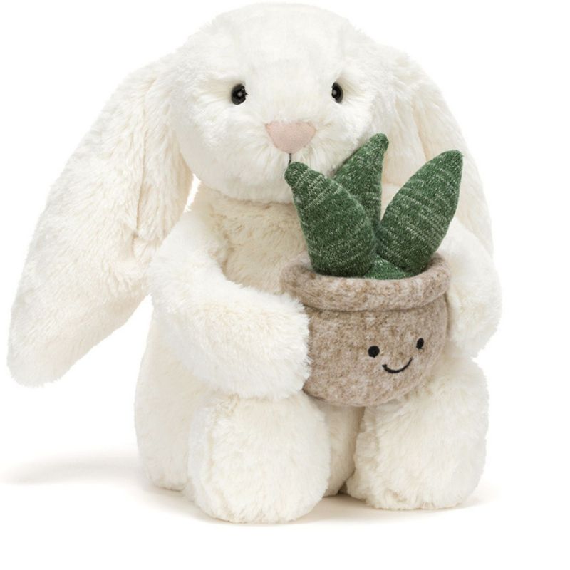 Peluche Lapin Cream avec plante (31 cm) Jellycat Produit 1