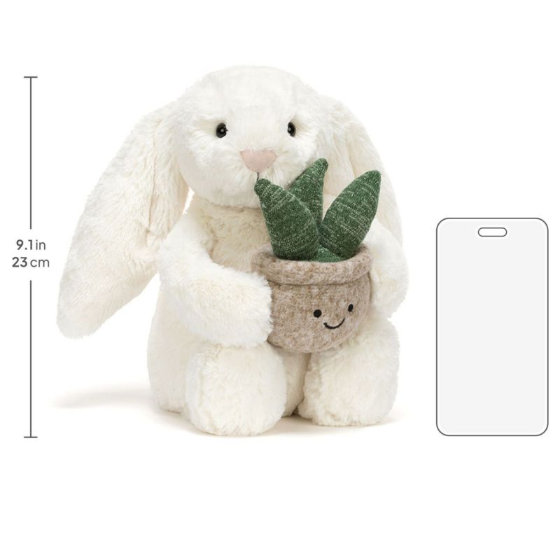 Peluche Lapin Cream avec plante (31 cm) Jellycat Produit 6