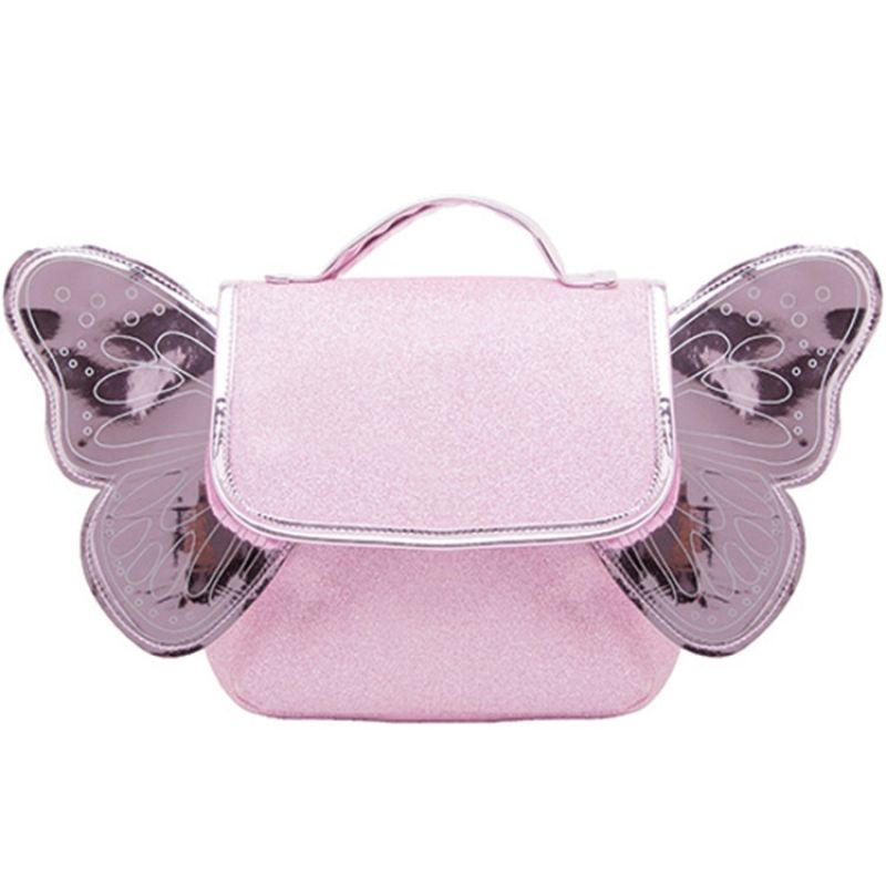Cartable maternelle pailleté Papillon rose Caramel & Cie