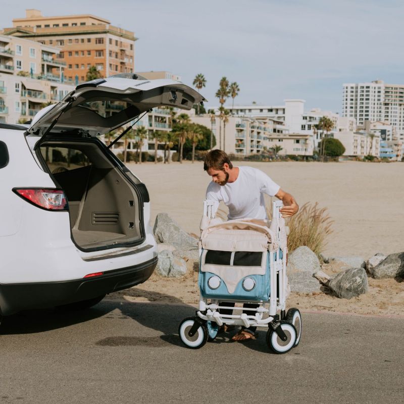 Chariot de transport enfant VW4 Volkswagen Bondi Blue (4 places) Wonderfold Ambiance 6
