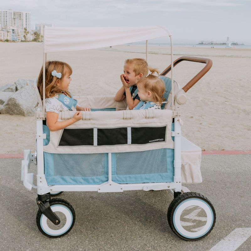 Chariot de transport enfant VW4 Volkswagen Bondi Blue (4 places) Wonderfold Ambiance 8