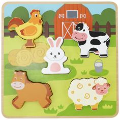 Puzzle tactile Ferme (5 pièces) - Sapin Malin